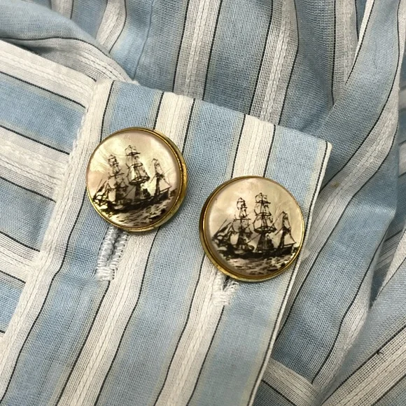 NWT LEIFSDOTTIR Anthropologie Nautical Pinstripe Top Size 6 - Picture 12 of 13